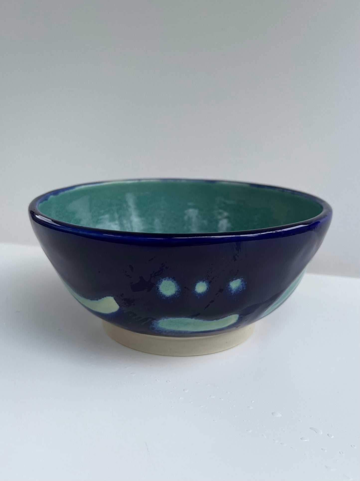 [second] blue abstract bowl