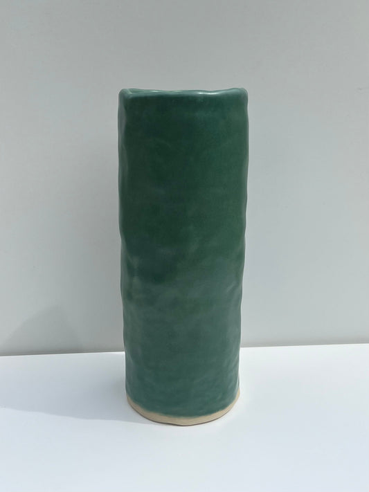 Green Handbuilt Vase