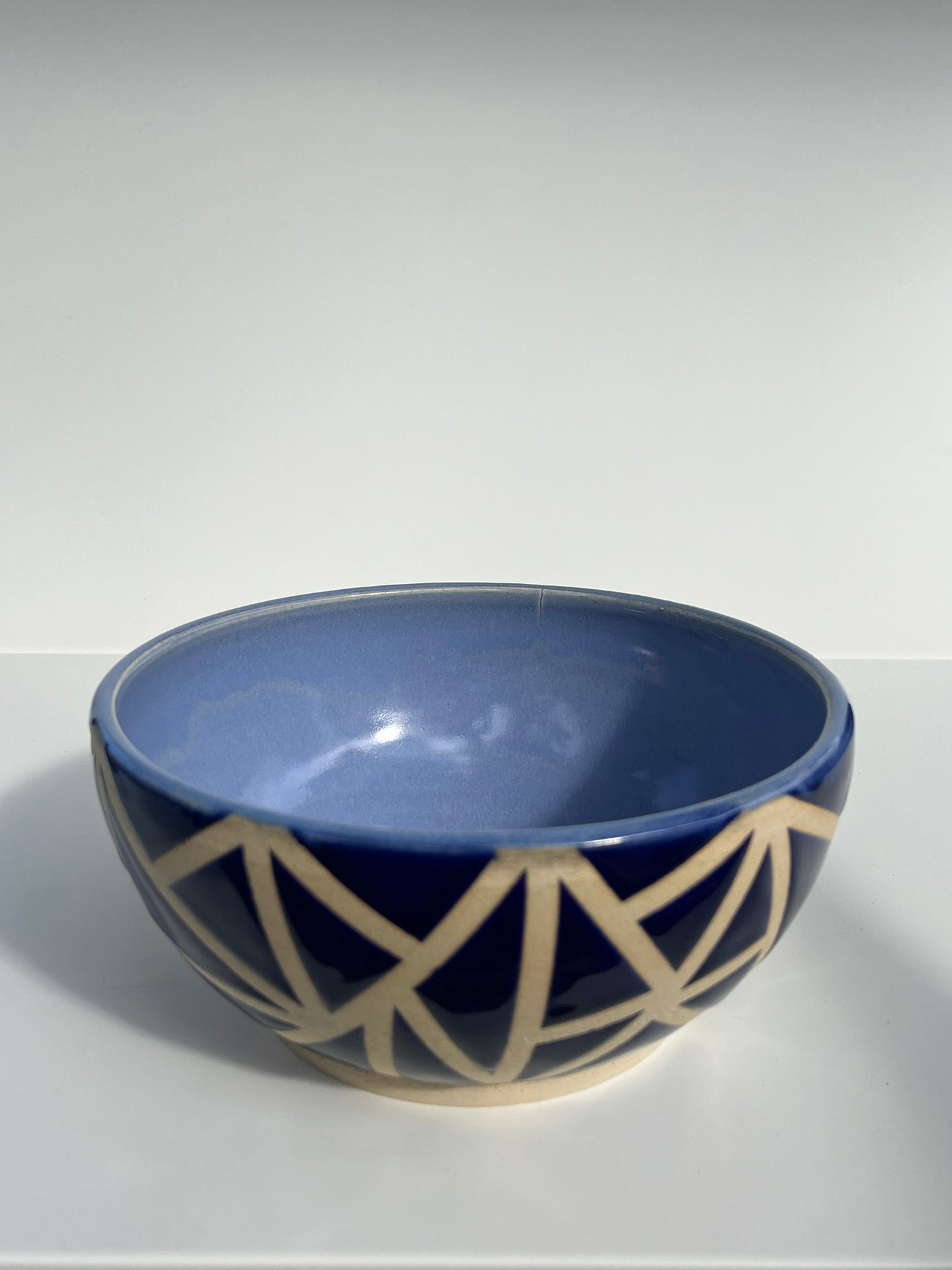 [second] cobalt geometric bowl