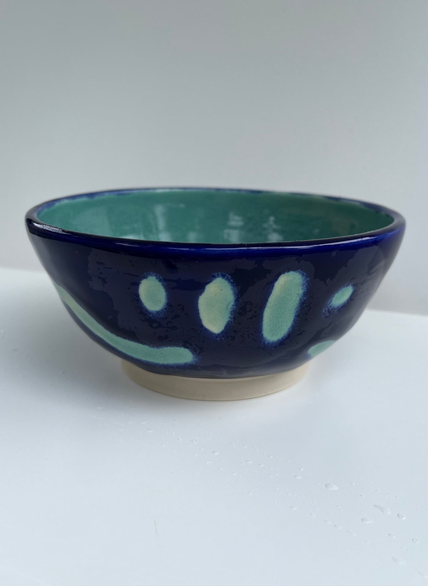 [second] blue abstract bowl