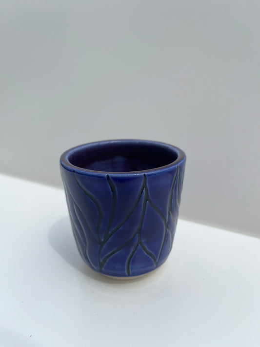 Small Blue Purple Mishima Cup