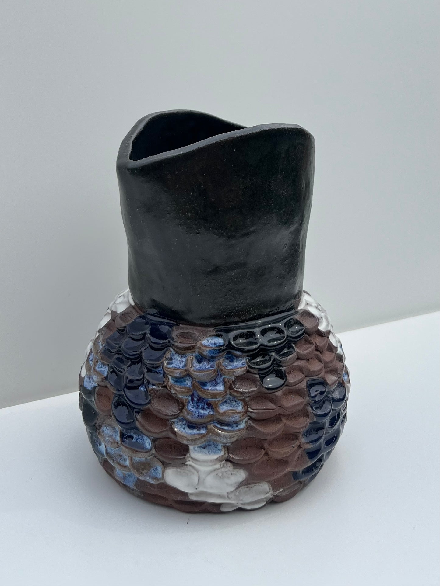 Black Thumbprint Vase