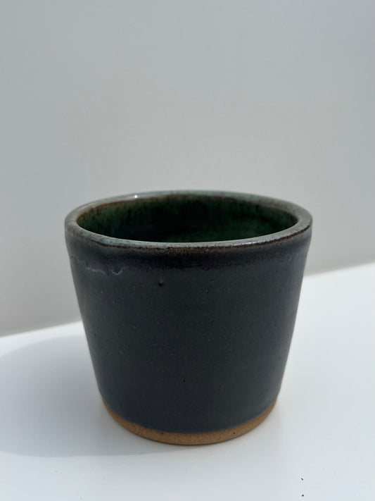 Small Black and Green Cup